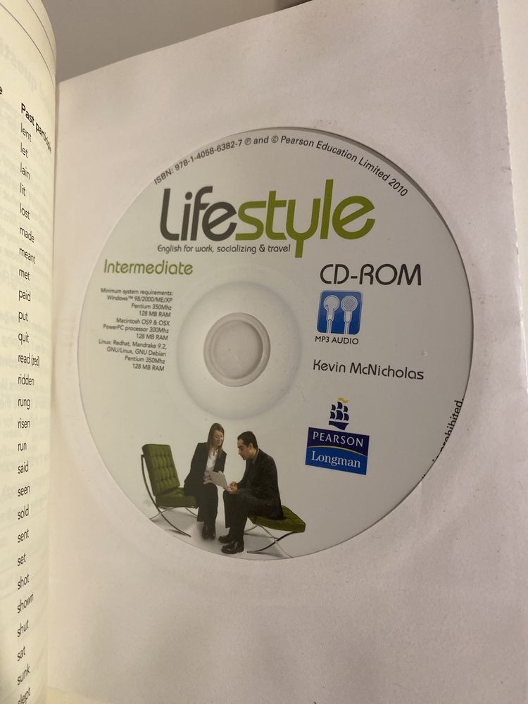 Lifestyle english intermediate coursebook B1- B1+ pearson CD