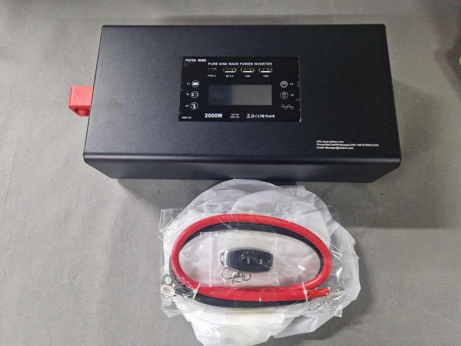 DATOUBOSS Przetwornica 12V 230V Czysty Sinus 2000w Falowniki