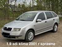 Skosa fabia 1.9 sdi bez dpf i dwumasy klima sprawna zdrowa zamiana