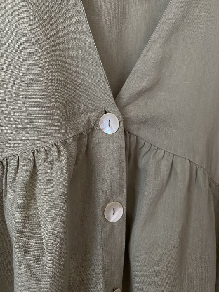 Лляна блуза ZARA, ідеальна