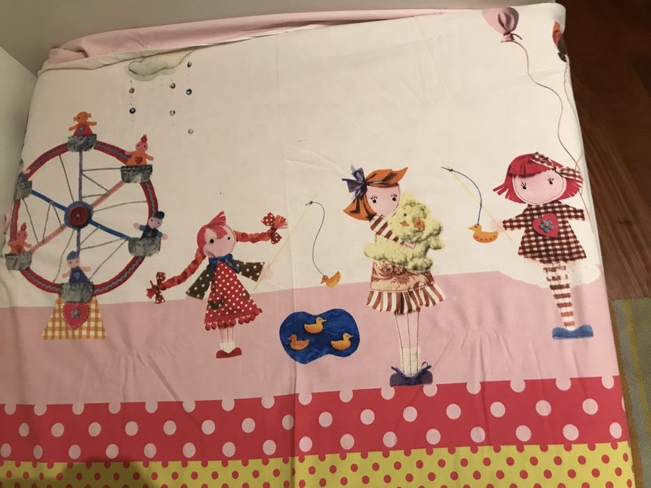 Decoração quarto menina(s) - capa edredão, lençol, espelho e quadro