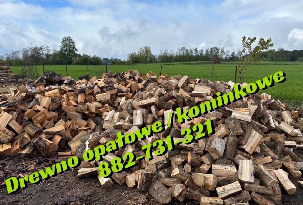 Drewno opałowe/kominkowe/pocięte/połupane/transport/opał/drzewo/tanio