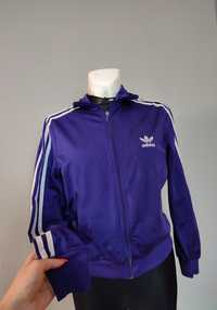 Fioletowa bluza rozpinana Adidas logo