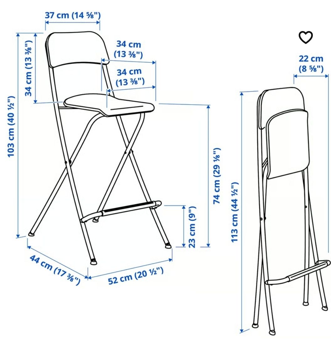 2 bancos altos ikea Franklin usados