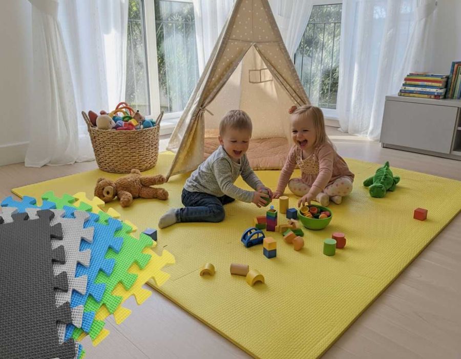 Mata dla dzieci puzzle 16szt piankowa do zabawy edukacyjna kącik zabaw