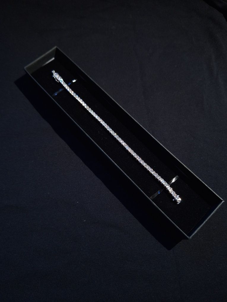 Bransoletka z kamieniami Moissanit 17cm 3mm