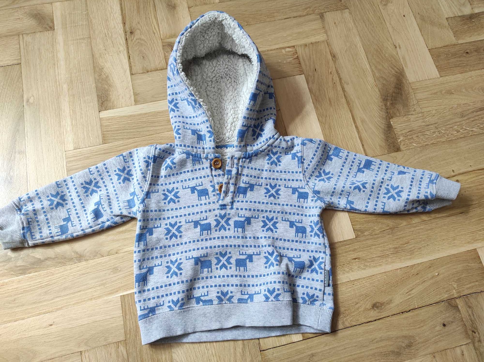 Ciepła bluza z reniferami, nutmeg 74