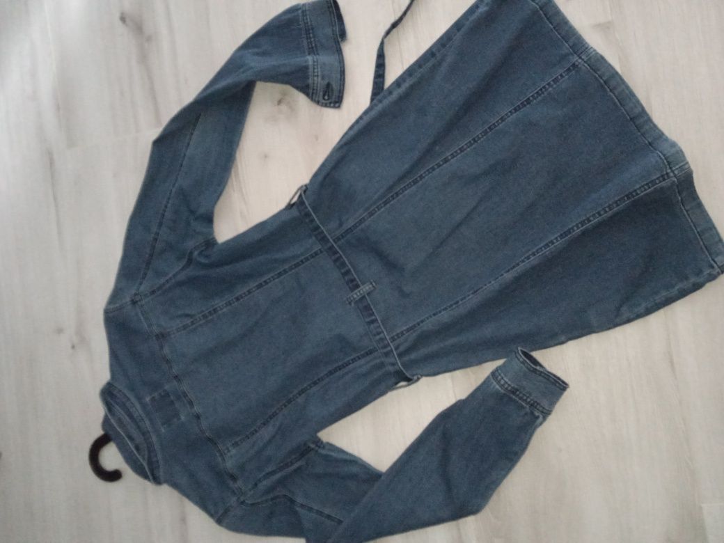 S/M sukienka jeansowa Orsay szmizjerka z paskiem jeans