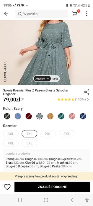 Sukienka 1xl Shein