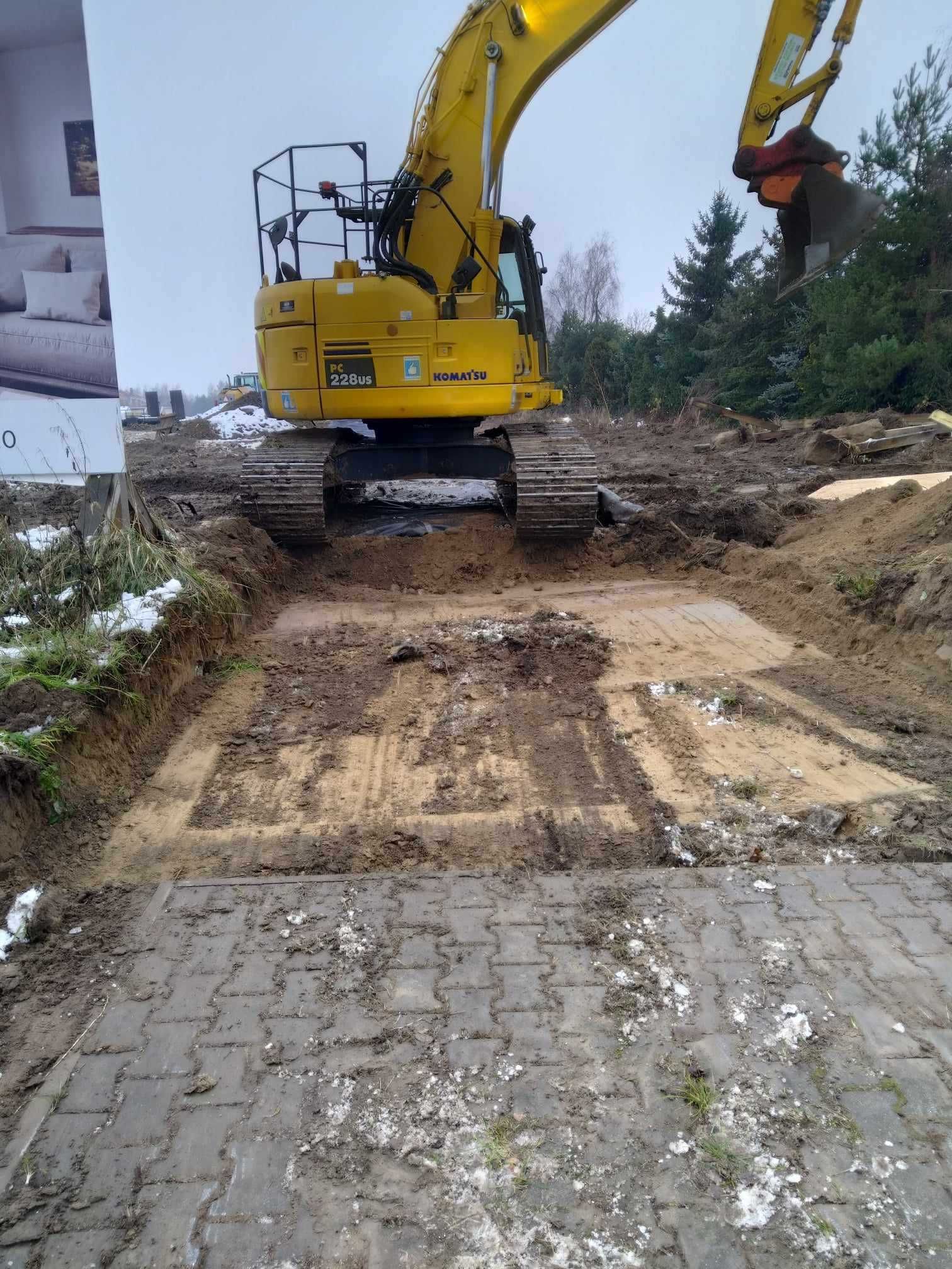 Koparka Gąsienicowa - Wynajem Usługa  Prace Ziemne