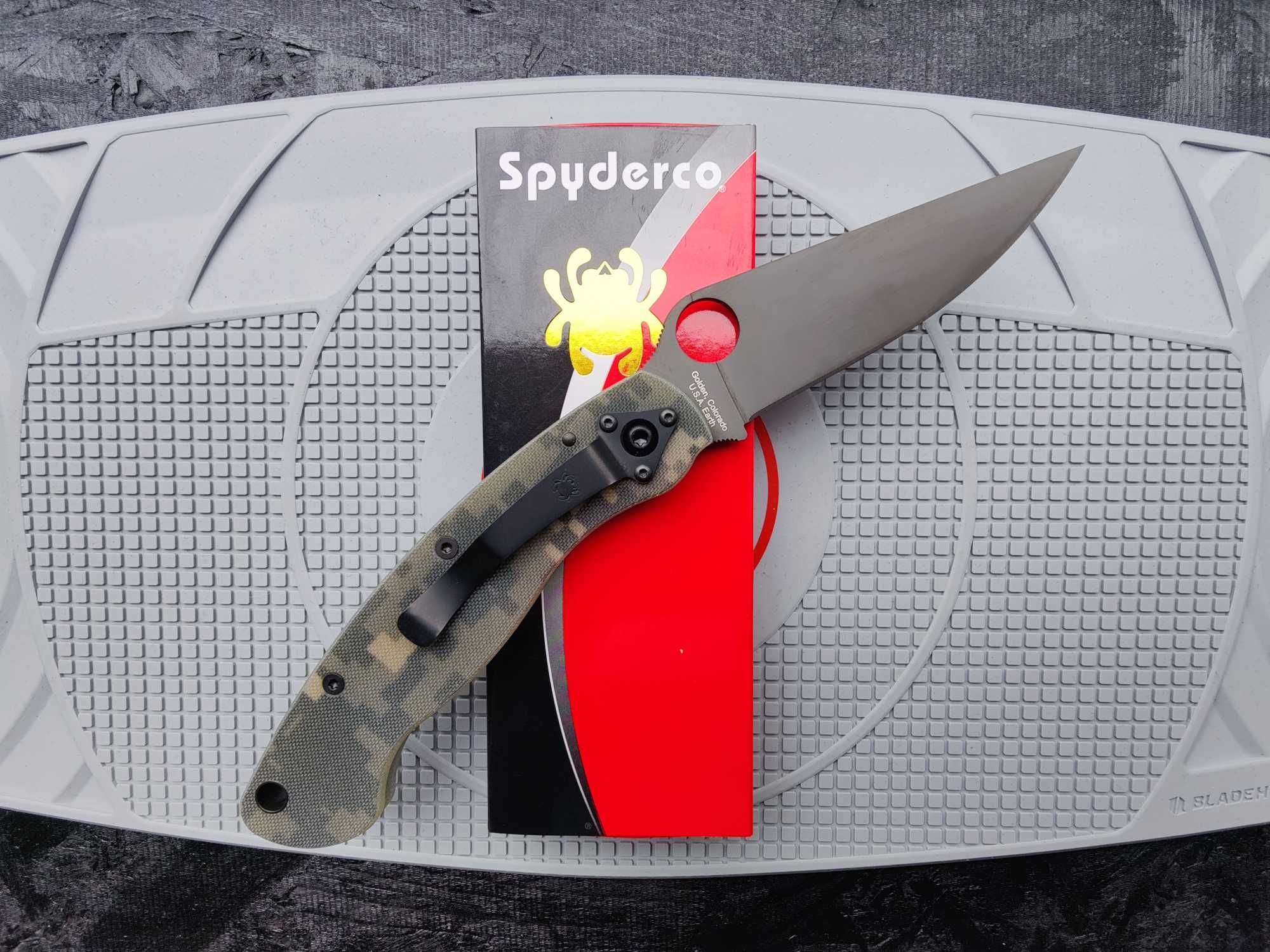 Складной нож Spyderco Military Digital Camo G-10, Black S30V, оригинал