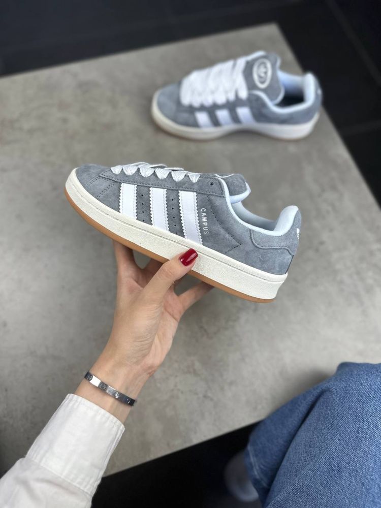 Адідас Кампус сірі Adidas Campus 00s Grey White