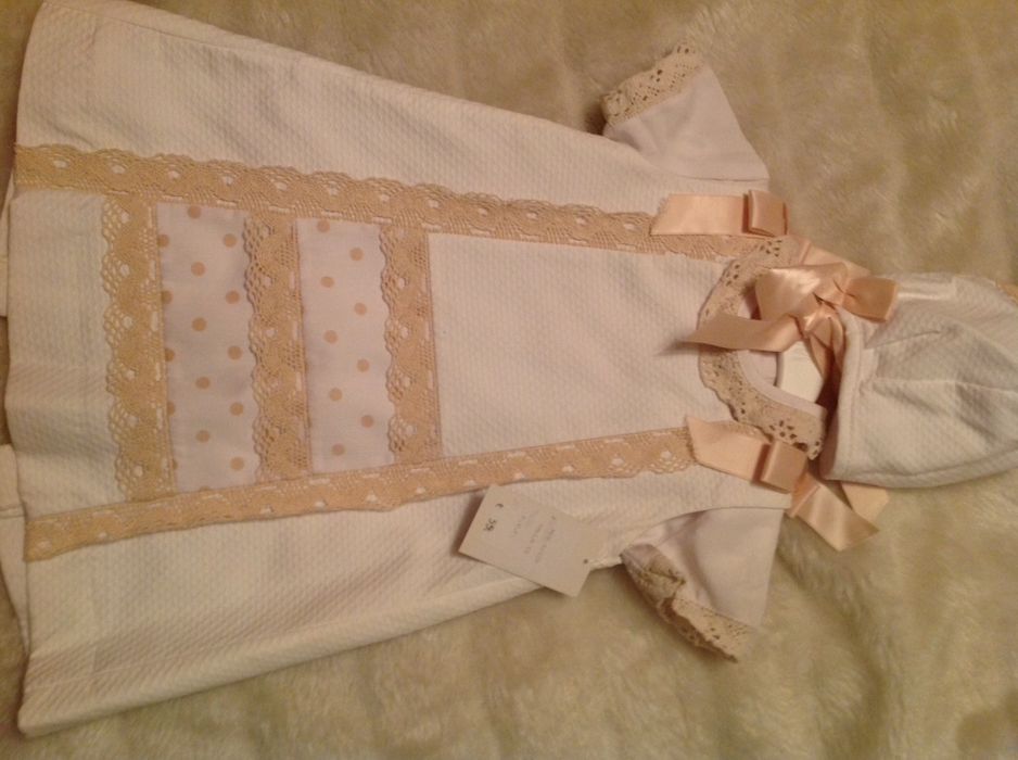 Vestido batizado/cerimónia t.18/24 meses