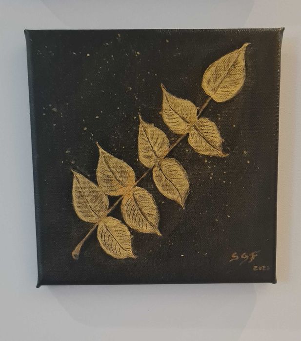 Conjunto de três quadros - pintura em acrílico