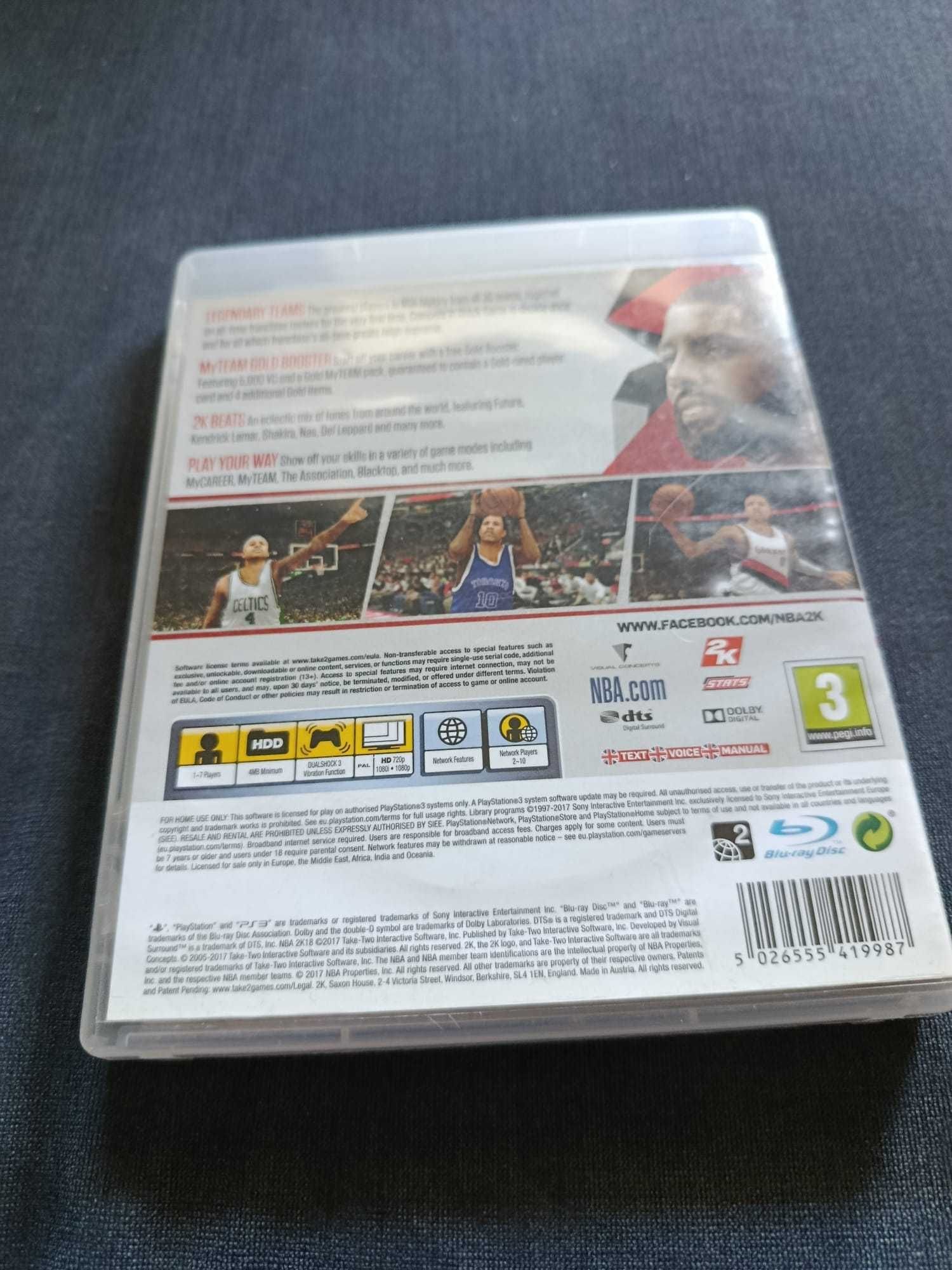 NBA 2K18 – PS3 | Muito bom estado, testado
