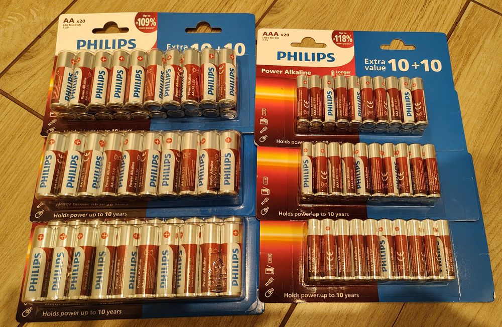 Baterie Philips AAA AA power alkaline 20szt 2035r