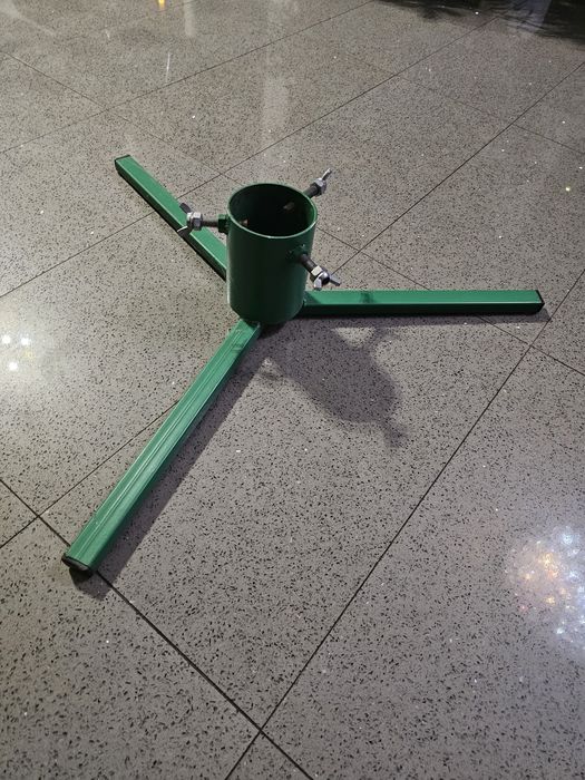 Stojak na choinke metalowy zielony duży 10cm do choinki