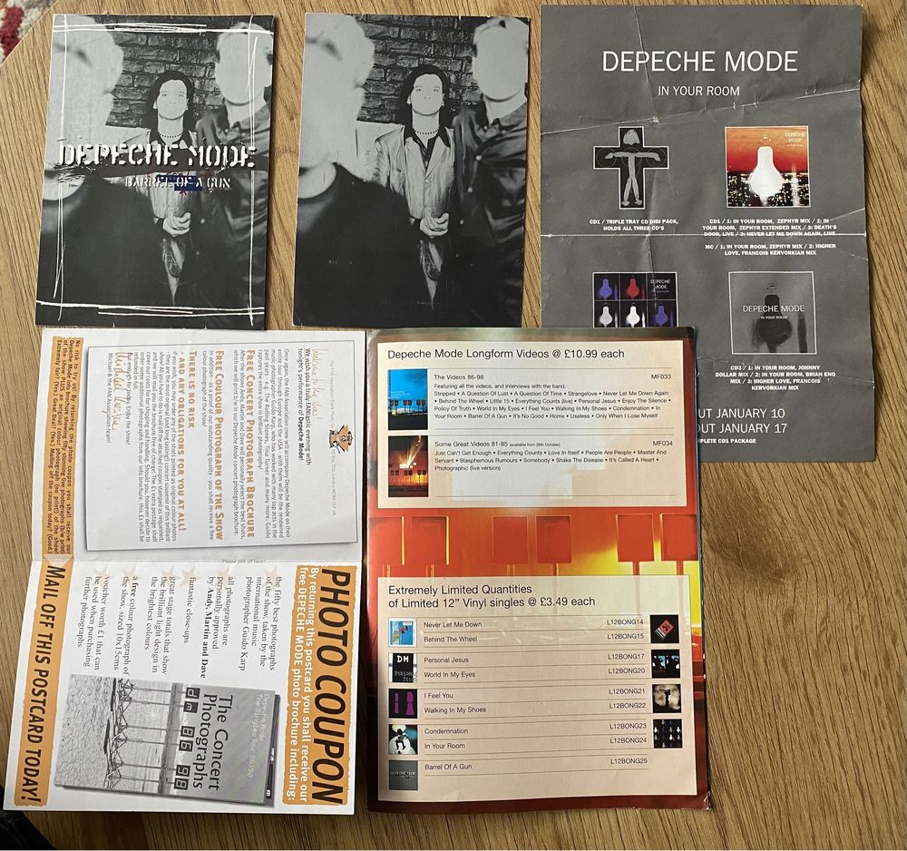 Depeche Mode pocztowki foldery UK