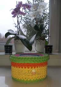 Koszyk wielkanocny z przykrywką prezent wiosna dekoracja