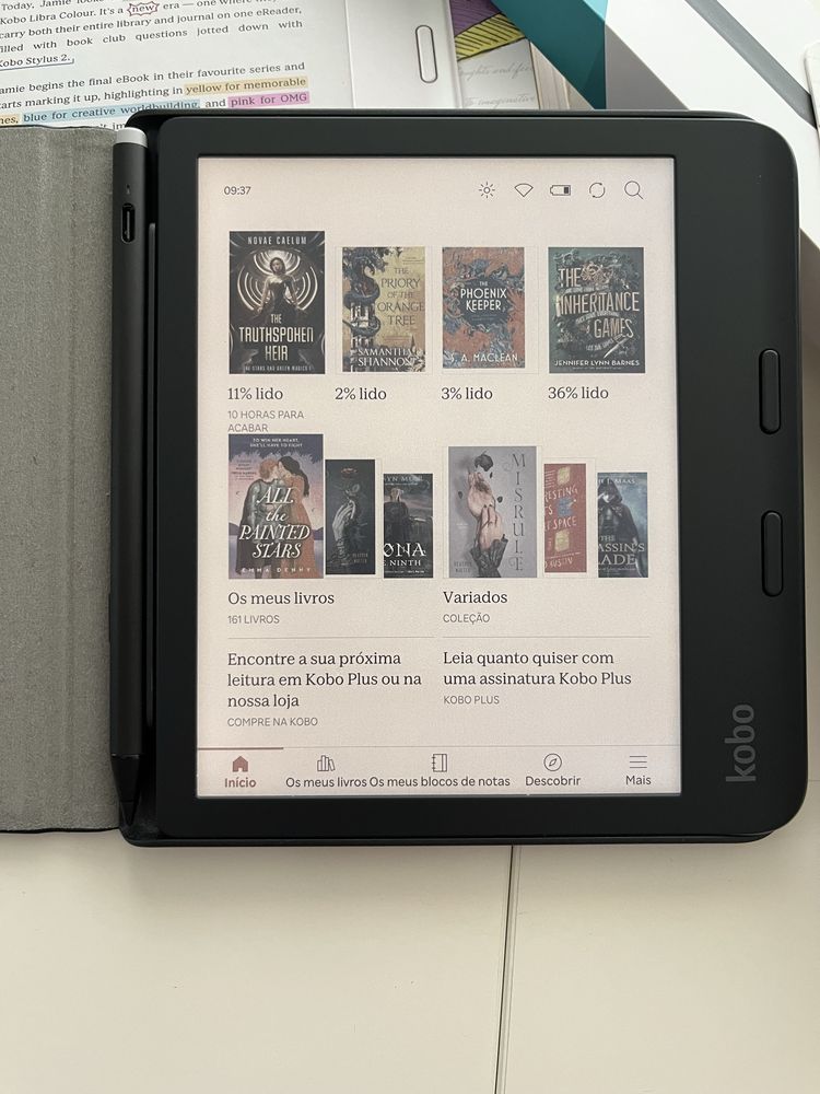 Vendo Kobo Libra Colour + Kobo Stylus 2 + Capa original com factura