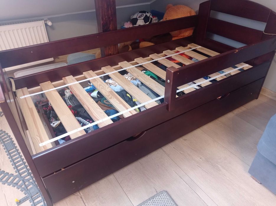 Łóżko drewniane Kami 70x160 + materac