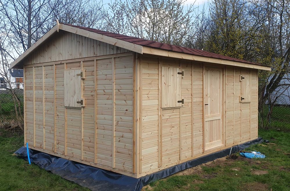Domek letniskowy 5×4 m  drewniany narzędziowy Altana ogrodowa 20m2 ROD