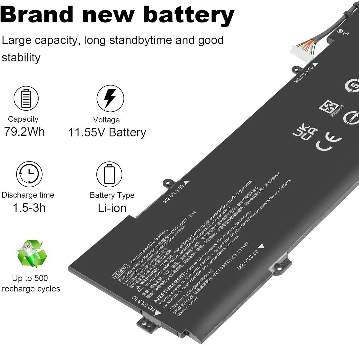 Bateria ARyee KB06XL kompatybilna z Spectre X360