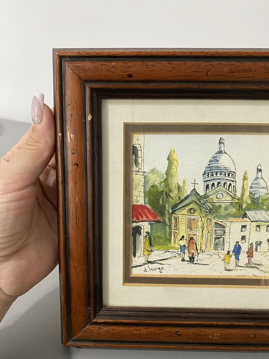 Obraz w drewnianej ramie Vintage