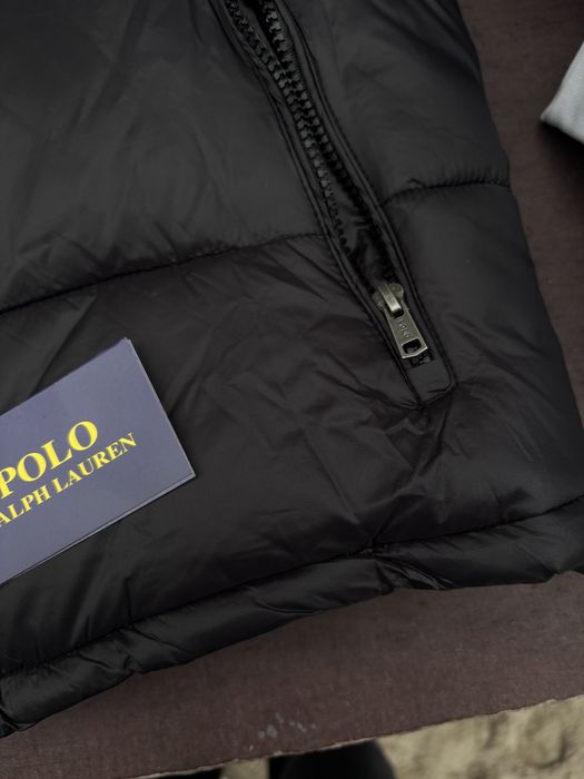 Пухова жилетка polo ralph lauren безрукавка чорна black мужская ральф