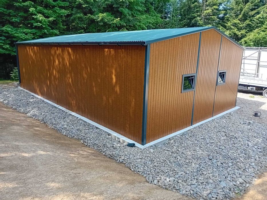 Garaż blaszany 5x7 Montaż Producent pod wymiar garaż blaszak 6x8 7x11