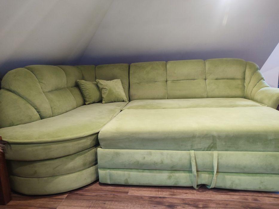 Komplet wypoczynkowy, rogówka z funkcją spania plus dwa fotele