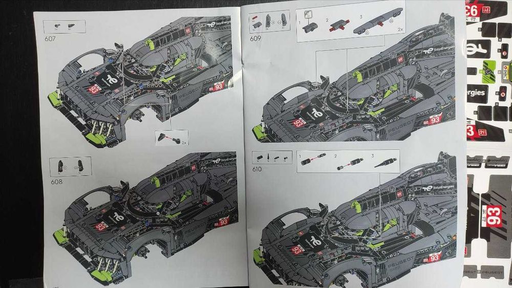 Конструктор сумісний з LEGO Technic PEUGEOT 9X8 Le Mans 42156