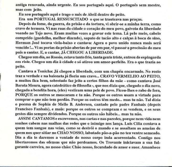 Canções Com Aroma de Abril - ( SÓ A CAPA ) - - - - Volume 1 ... CD