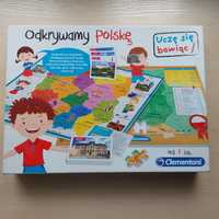 Puzzle i gra odkrywamy Polskę firmy Clementoni