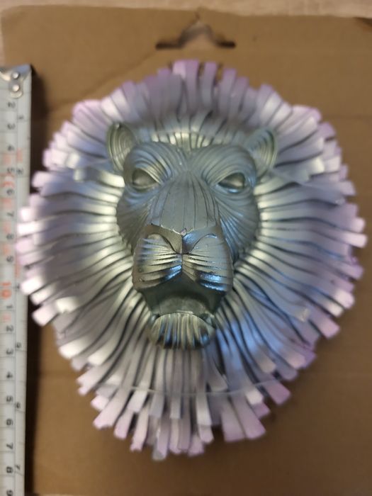 Dekoracja Ścienna Lew Głowa Lwa Unikat opalizująca 3d do pokoju kuchni