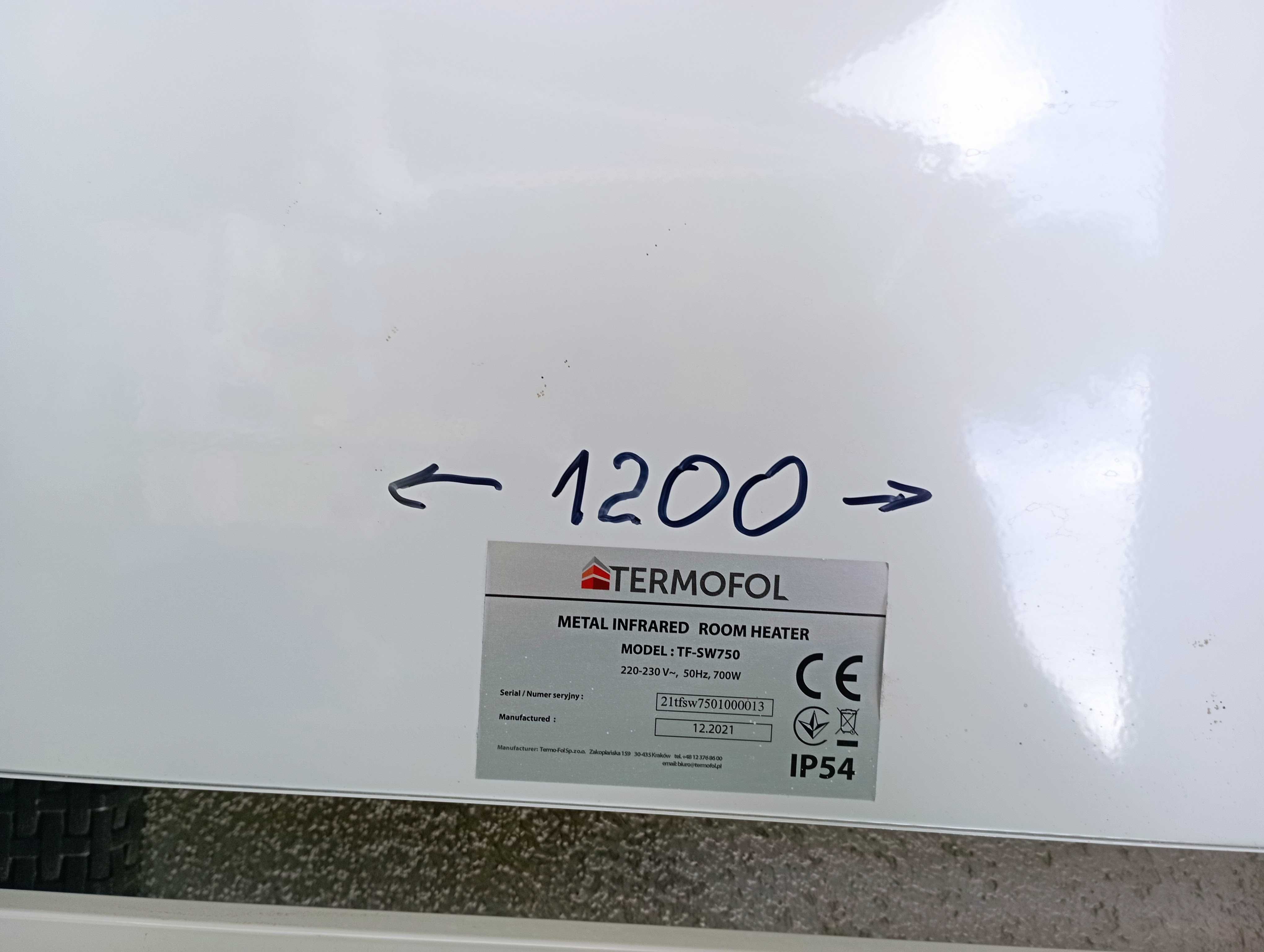Panele grzewcze na podczerwień TERMOFOL TF SW 750W I TF SW 500W 6 szt.