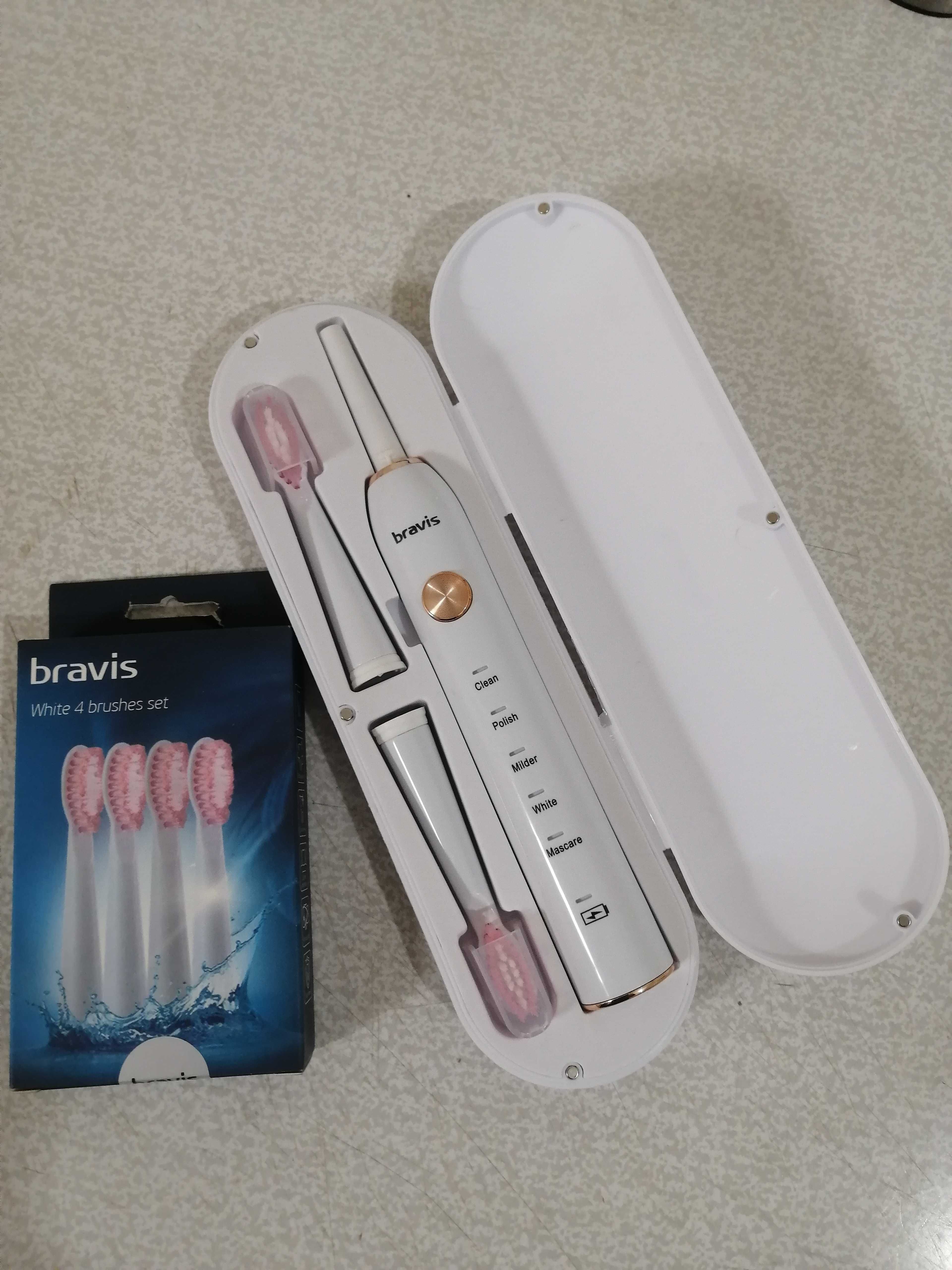 Зубна щiтка BRAVIS с футляром Travel White 5 in 1 (XM-801White)