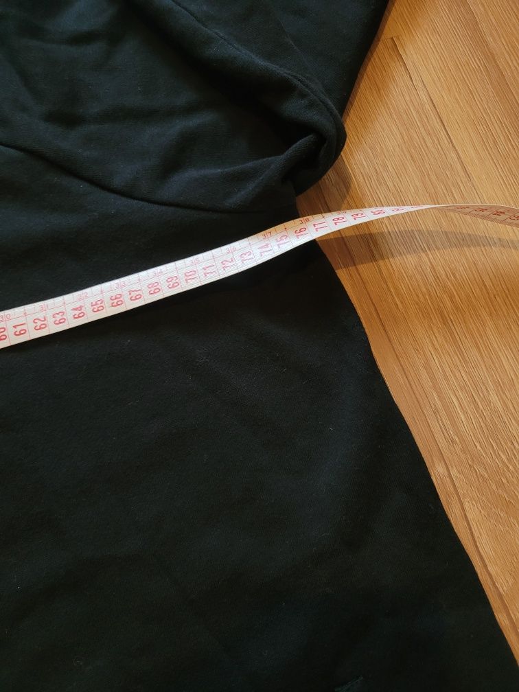 Czarna damska bluza z kapturem regulowany rękaw 3/4 Bonprix rozm. 3XL