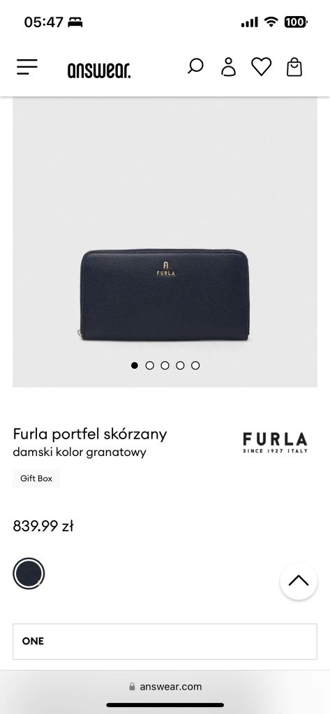 Używany portfel marki Furla