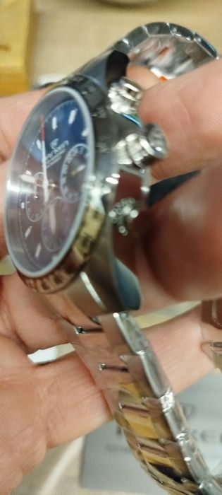 Zegarek chronograf  stał szl WR 10 atm