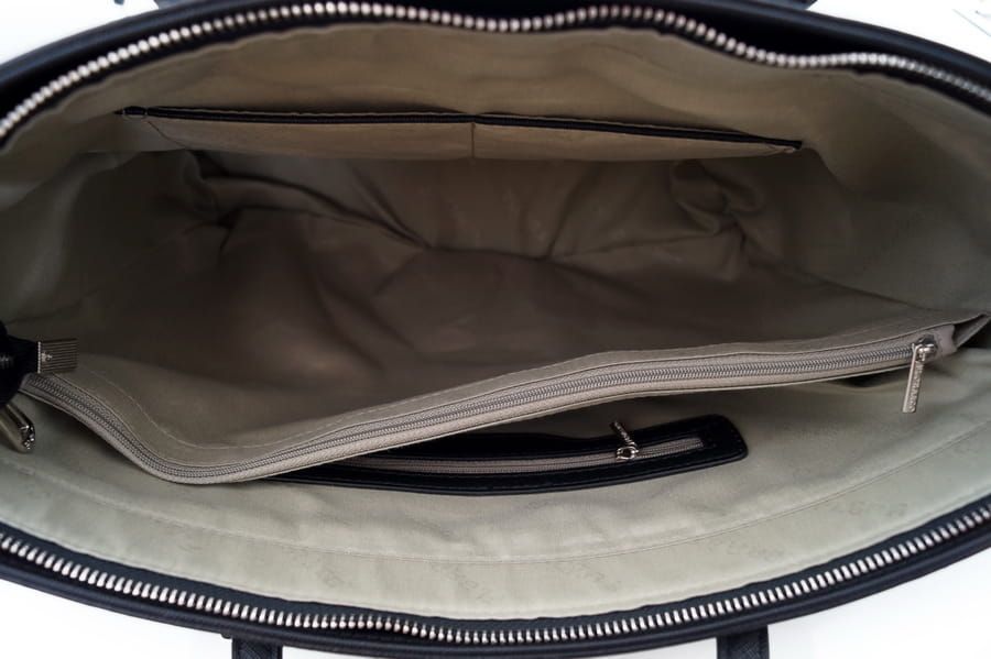 FLORA&CO torebka damska klasyczna sztywna z paskiem V048 khaki