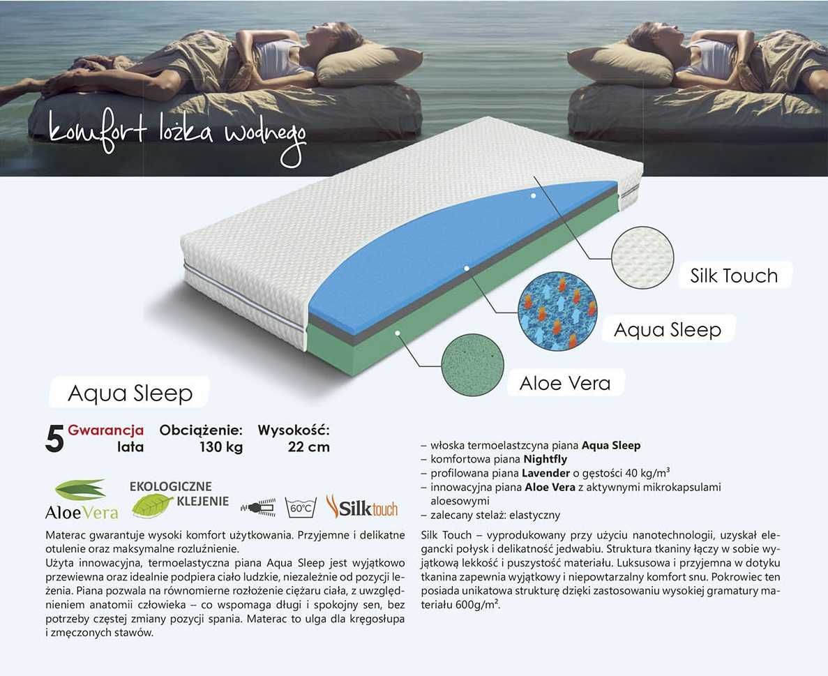 Materac  Aqua sleep 160x200 Materasso okazja -30% od ręki