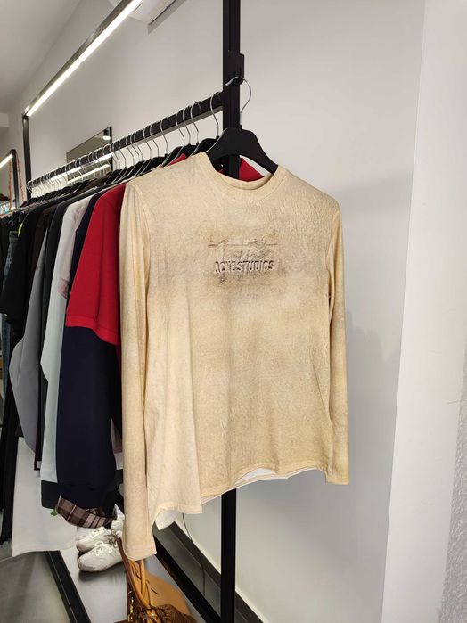 Лонгслів Acne Studios Printed Long Sleeve Sand Beige