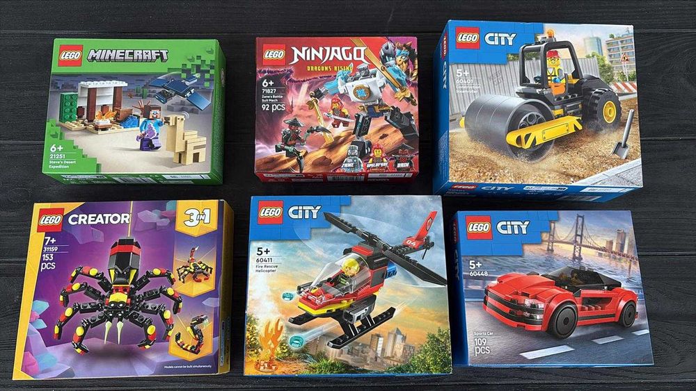 6 x Mega Pack Lego , Idealny prezent , nowe 20% raba