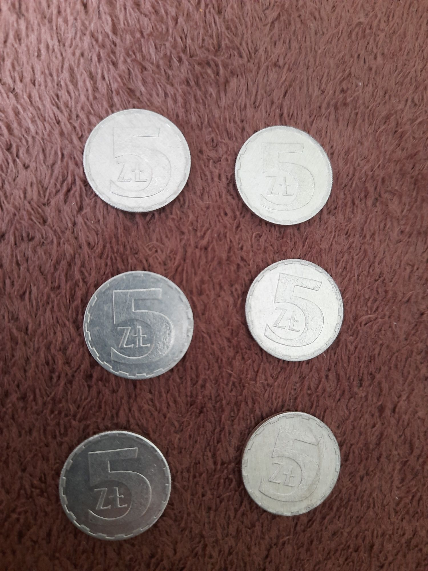 Moneta obiegowa 5 zł 1989 i 1990