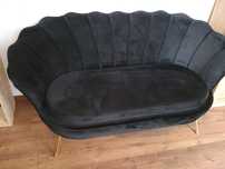 Sofa Glamour czarno złota