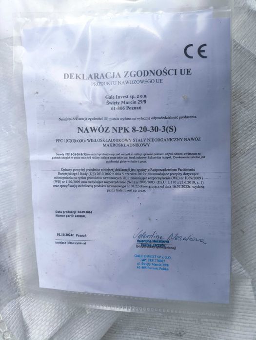 NPK 8-20-30 BB 500kg