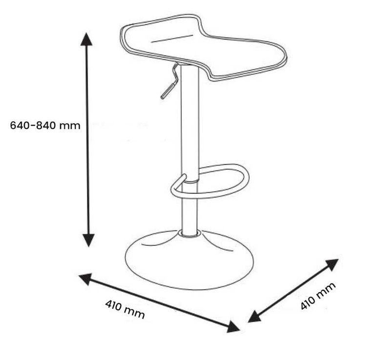 Conjunto de 2 bancos/banquetas ajustáveis KENY brancos