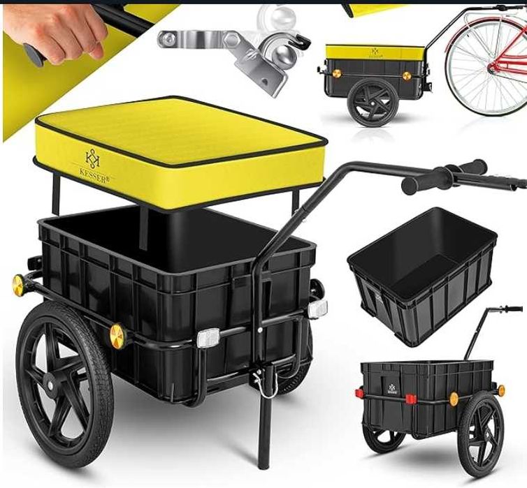 KESSER Wózek do transportu przyczepa rowerowa z Wysoka skrzynia (1263)