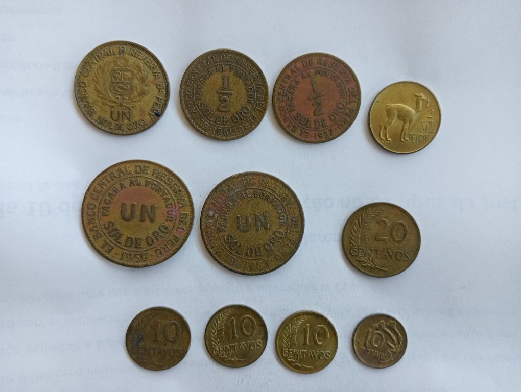 11 moedas Perú 1957 a 72
